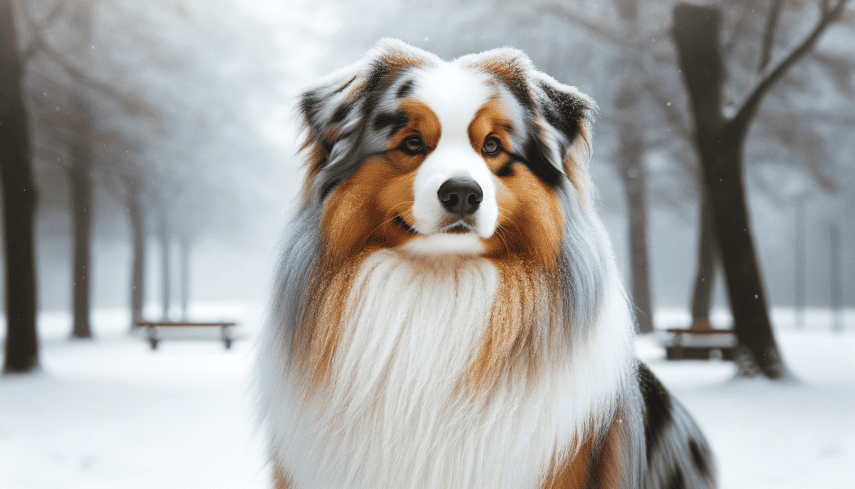Australian Shepherds in Snow