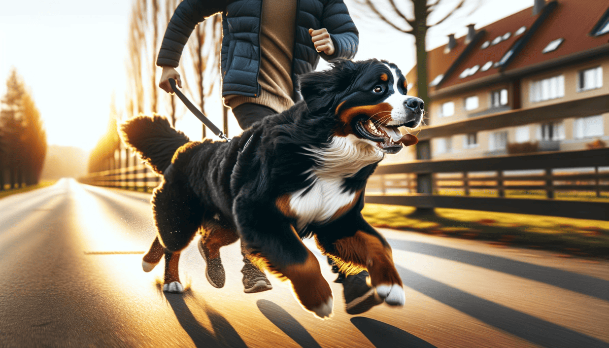Bernese Mountain Dog Running