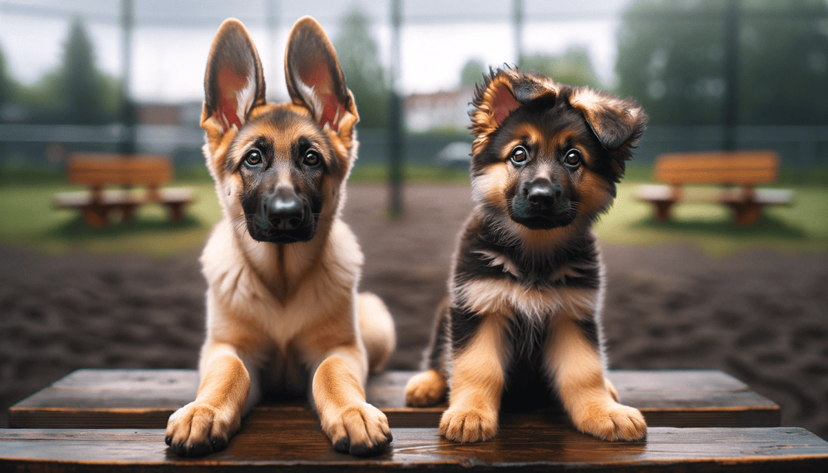 German Shepherds with floppy and stand up ears