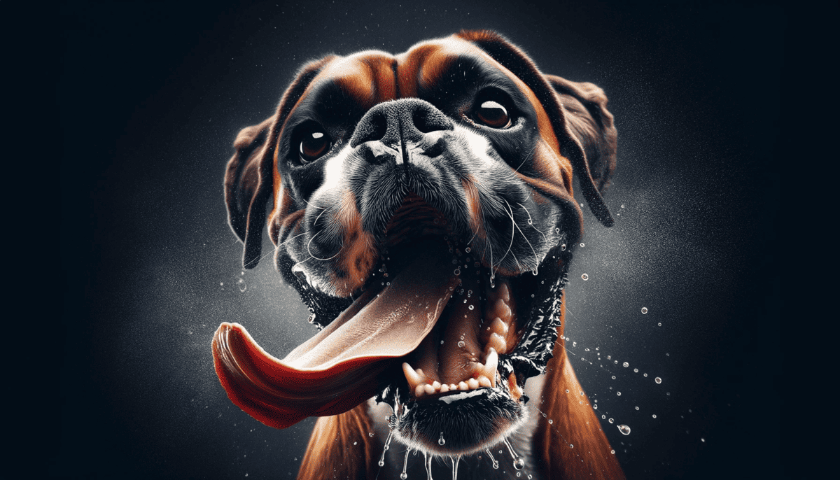 close-up of a Boxer dog's face