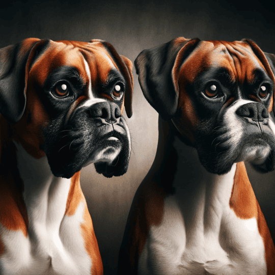 male and female boxer dogs