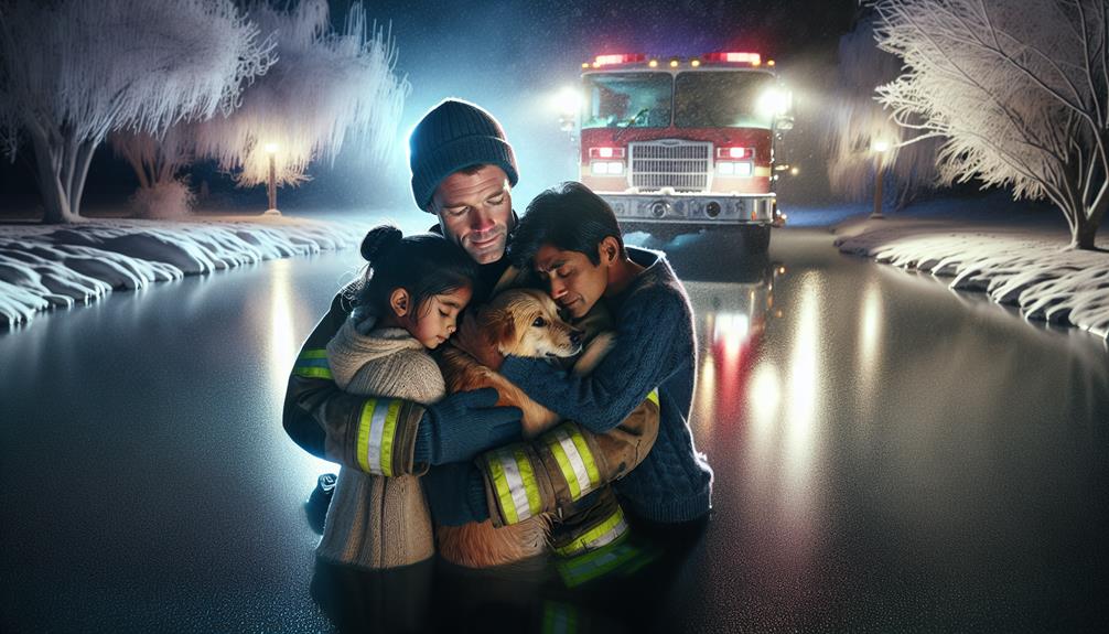 utah firefighter saves frozen dog